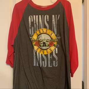 Guns N Roses Baseball Style Band Tshirt XXL